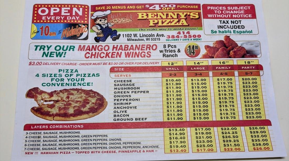 Benny s Pizza Pizza Restaurant In Milwaukee WI Benny s Pizza Pizza Restaurant In Milwaukee WI